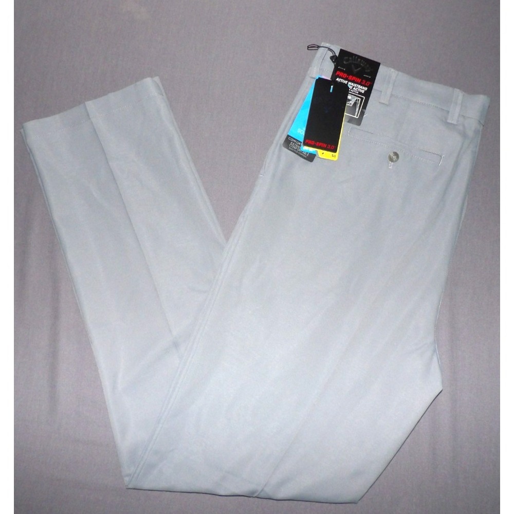 NEW! Callaway PRO SPIN 3.0 Gray Performance Chino Golf Pants Men's 42 X 36 NWT!